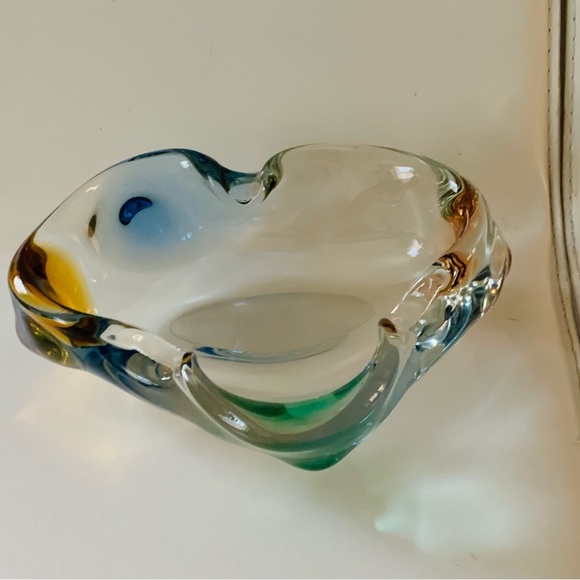 Frantisek Zemek “Rhapsody” Glass Bowl Bohemia Czech Studio Art 1950 - Picture 11 of 12